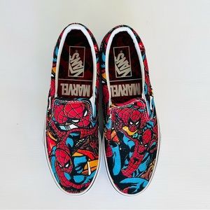 Vans Marvel Spiderman Slip Ons Men 7.5 Women 9